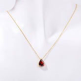 TEARDROP ZIRCON DECEMBER BIRTHSTONE NECKLACE_CWMM5534