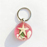 NEW CARTOON STARFISH AMBER KEYCHAIN PENDANT_CWMM3696