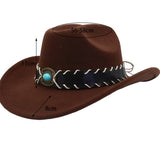 Western Ethnic Wool Fedora Hat Jazz Cowboy Style_Cwah04496