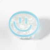 ACRYLIC SMILEY FACE HAIR CLAW CUTE BACK CLIP_CWAHA0285