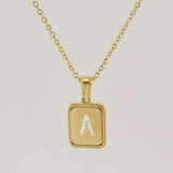 FASHION 26LETTER STAINLESS STEEL PENDANT NECKLACE_CWAJE0678