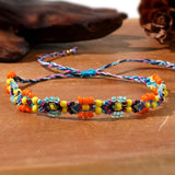 COLORFUL FLOWER RICE BEADS HANDMADE BEADED BRACELET_CWMM3803
