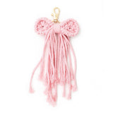 BOW TASSEL KEYCHAIN HANDCRAFTED WRIST STRAP_CWAB5073