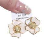 PEACH BLOSSOM 3D FLOWER EARRINGS_CWAJE2033