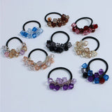 FRESH CLEAR SQUARE BEAD HAIR TIE CUTE SIMPLE BAND_CWAHA6786