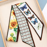 FRUIT PRINT TWILLY SCARF HAIR TIE BAG RIBBON_CWASC0431