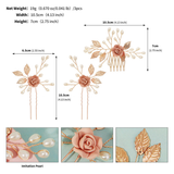 HANDMADE HAIR PIN SET VINTAGE PEARL FLOWER COMB_CWAHA2780