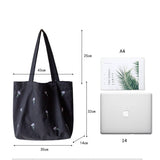 NEW LARGE EMBROIDERED CANVAS TOTE BAG FOR WOMEN_CWAB5638