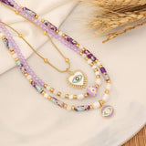 FASHION NATURAL STONE EYE PENDANT NECKLACE_CWAJE0638