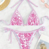 PAISLEY PRINT BIKINI SET TIE SIDE SWIMSUIT_CWMW0918