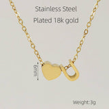 18K GOLD HEART LETTER PENDANT NECKLACE_CWAJE0692