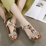 Bohemian Retro Styl Thick Sole Flat Sandals_Cwshs0521