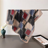 Vintage Paisley Herringbone Linen Neck Scarf_Cwasc03427