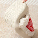 THUNDER EYE SMILING FACE LEOPARD PLUSH SLIPPERS_CWSHS0264