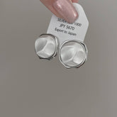 ADVANCED ROUND RESIN STONE EARRINGS_CWAJE2046