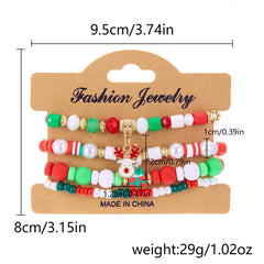 CHRISTMAS COMBINATION COLORFUL ELASTIC BRACELET_CWAJE2381
