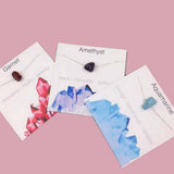 NATURAL CRYSTAL PENDANT NECKLACE WITH CARD_CWAJE1052