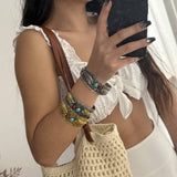 NEW RETRO OVAL TURQUOISE BRACELET FOR WOMEN_CWMM3113