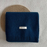 BASIC 100 WOOL SOLID KNIT SCARF SOFT WARM UNISEX_CWASC2288