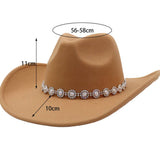MEN WOMEN FELT COWBOY FEDORA WESTERN_CWAH04431