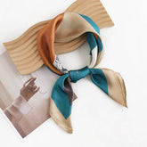 Simple Color Block Printed Scarf And Square Scarf_Cwasc0499