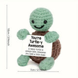 Cwmm9277_Positive Little Turtle Handmade Knitted Doll