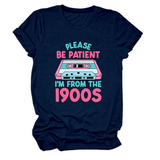 Women Teeplease Be Patient Letter Print_Cwtts1501