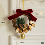 IRON METAL CHRISTMAS BELL HANGING WREATH DECOR_CWMM9740