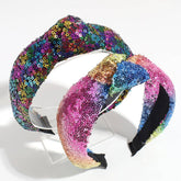 Retro Colorful Sequined Mesh Knotted Headband_Cwaha2253