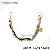 HANDWOVEN LEATHER KEYCHAIN FOR WOMEN S BAGS_CUAB00438