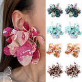 BOHO FABRIC PRINT HANDMADE ARTISTIC EARRINGS_CWMM6178