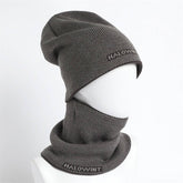 HERRINGBONE HOOD AND SCARF TWO PIECE SET_CWASC1043