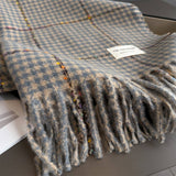 Houndstooth Pattern Winter Warm Cashmere Scarf_Cwasc03266