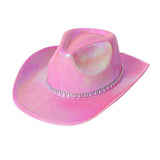 Western Laser Stripe Rhinestone Felt Jazz Hat_Cwah3642