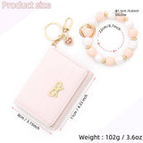 BUTTERFLY CARD WALLET WITH HEART BEAD KEYCHAIN_CWAB4969