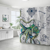 OCTOPUS PIRATE SHIP BATHROOM SHOWER CURTAIN_CWMM1804