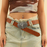 Retro Heart-Shaped Engraved Punk Exquisite Belt