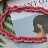 ACRYLIC SQUARE MULTI COLOR BAG CHAIN BAG STRAP_CWMM5093