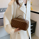 NEW SIMPLE INTERNET CELEBRITY PLAID COSMETIC BAG_CWAB4376