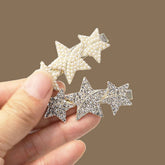 STARFISH FIVE POINTED STAR PEARL DUCKBILL HAIRPIN_CWAHA4660