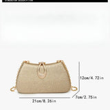 SHOULDER EVENING BAG CHAIN SQUARE BAG CLUTCH BAG_CWAB3253