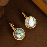 ABALONE GEOMETRIC EAR CLIPS COLORFUL SHELLEARRINGS_CWMM4301