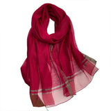 SILK BLEND SCARF FOR WOMEN LIGHTWEIGHT_CWASC0598