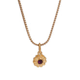 MINIMALIST STAINLESS STEEL MONTHLY STONE NECKLACE_CWMM8843