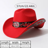 ETHNIC STYLE WESTERN COWBOY FEDORA HAT_CWAH3628