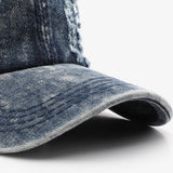 Vintage Washed Distressed Denim Baseball Cap_Cwah0896
