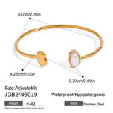 ELEGANT PEARL OPEN CUFF BRACELET IN STAINLESSSTEEL_CWAJE4655