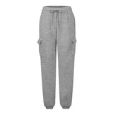 Solid-Color Straight-Leg Wide-Leg Sweatpants