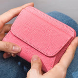 FASHIONABLE SHORT GENUINE MINI LEATHER WALLET_CWAB3775