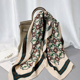 90CM SUNFLOWER FAUX WOOL VELVET SCARF WRAP_CWASC0891